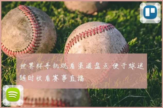 世界杯手机观看渠道盘点 便于球迷随时收看赛事直播